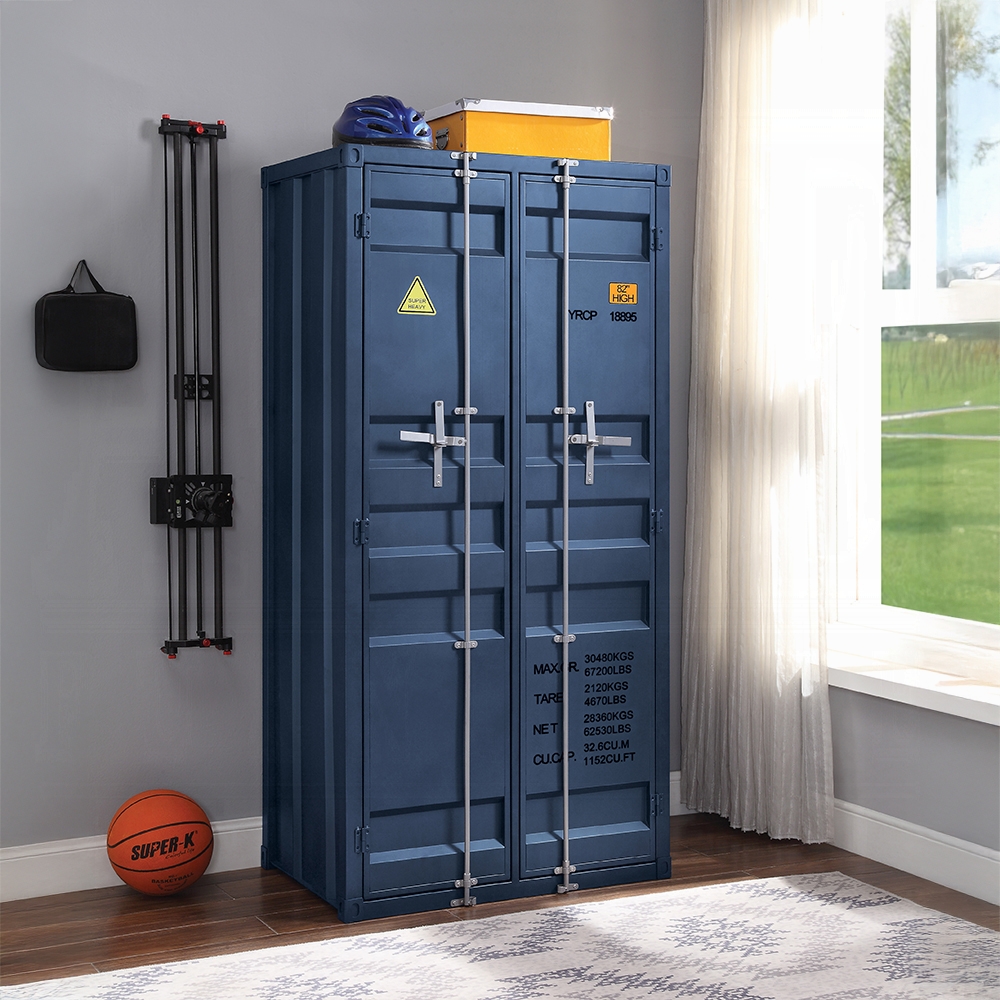 Blue Finish Metal Wardrobe $979.99+TX