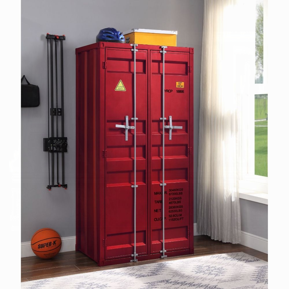 Red Finish Metal Wardrobe $979.99+TX