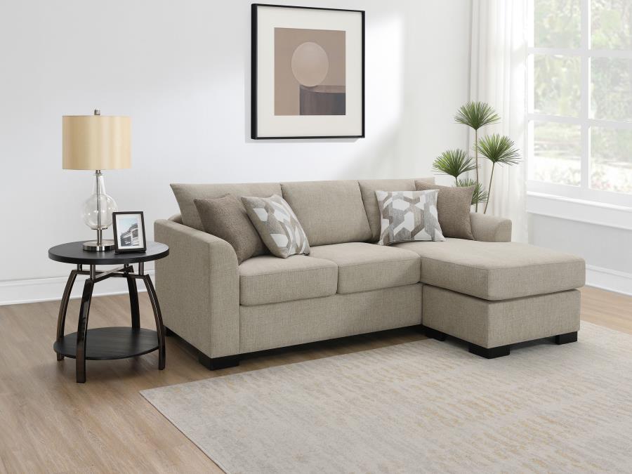 Upholstered Sleeper Sectional Chaise Sofa Camel $1299.99+TX