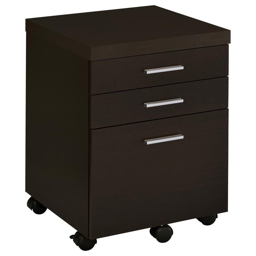 3-drawer Home Office Mobile File Cabinet Cappuccino $159.99+TX
