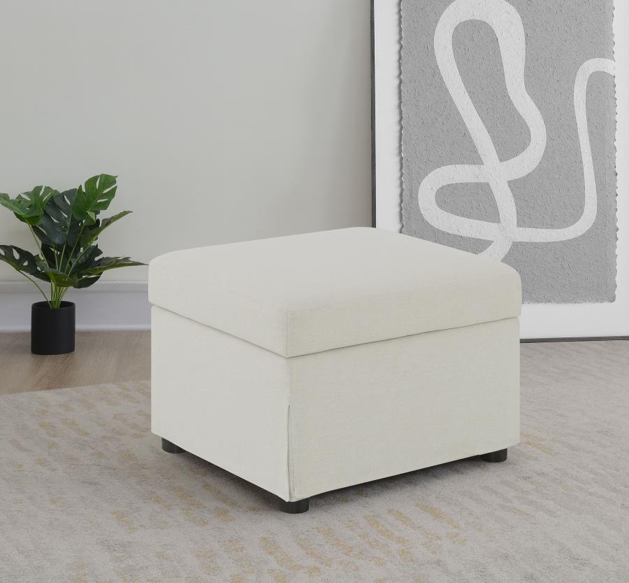 Hydraulic Lift Top Storage Ottoman Beige $239.99+TX