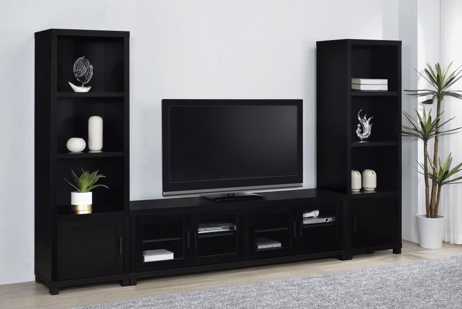 3-piece 125.75-inch Entertainment Center  Black Finish $1019.99+TX