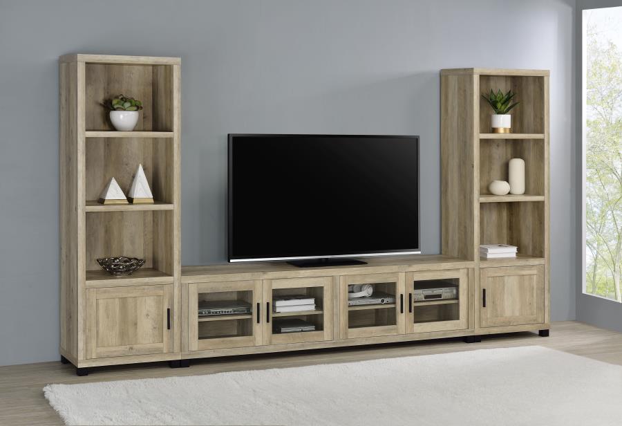 3-piece 125.75-inch TV Entertainment Center Antique Pine $1019.99+TX