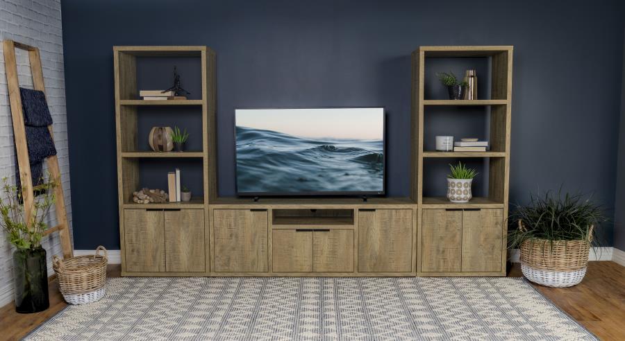3-piece 112-inch TV Entertainment Center Mango $799.99+TX