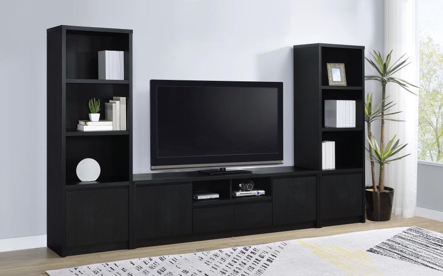 3-piece 125-inch Entertainment Center Black Finish $949.99+TX