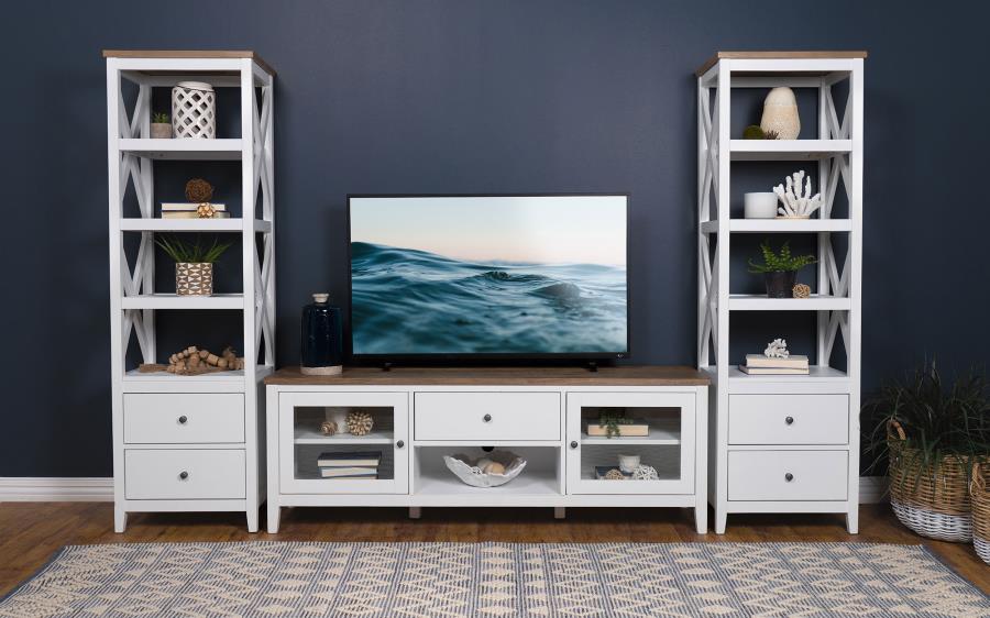 3-piece 111-inch TV Stand Entertainment Center White $1569.99+TX