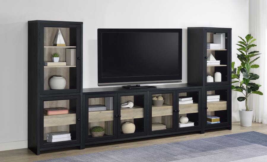 3-piece 126-inch Entertainment Center Black $1319.99+TX