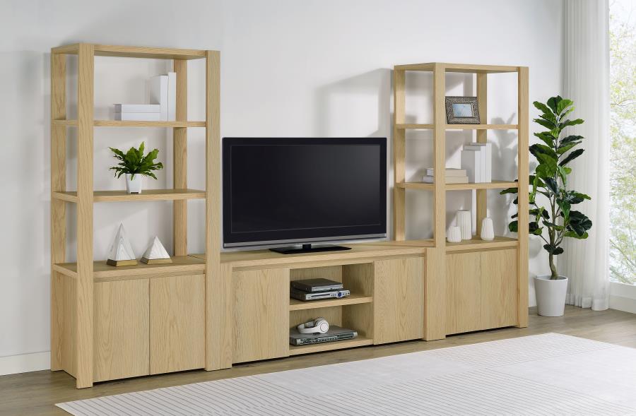 3-piece 125-inch Entertainment Center Light Oak $969.99+TX