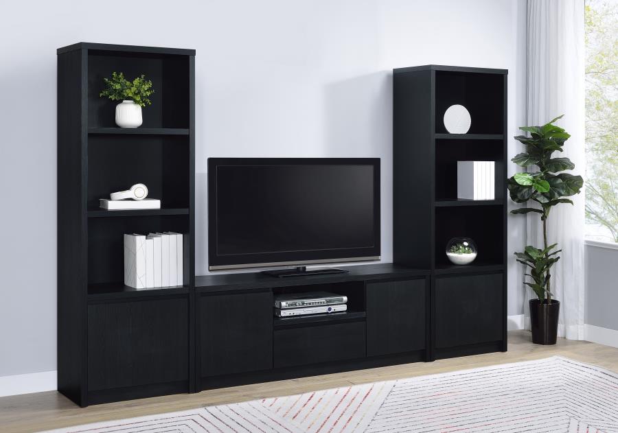 3-piece 107-inch Entertainment Center Black Finish $919.99+TX