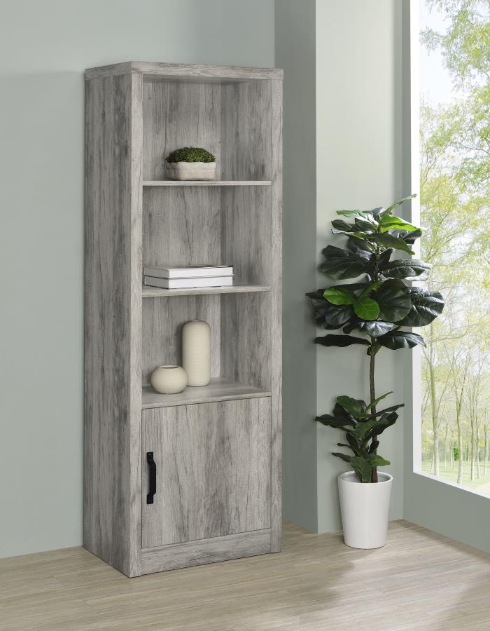 3-shelf Engineered Wood Media Tower Grey Driftwood $289.99+TX
