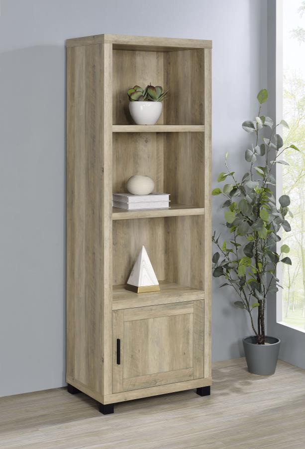3-shelf Engineered Wood Media Tower Distressed Pine $299.99+TX