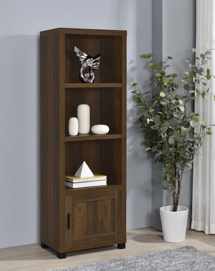 3-shelf Engineered Wood Media Tower Dark Pine $299.99+TX