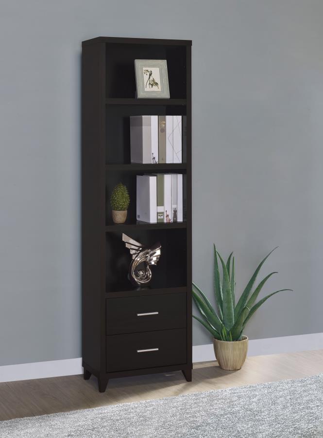 4-shelf Engineered Wood Media Tower Cappuccino $239.99+TX