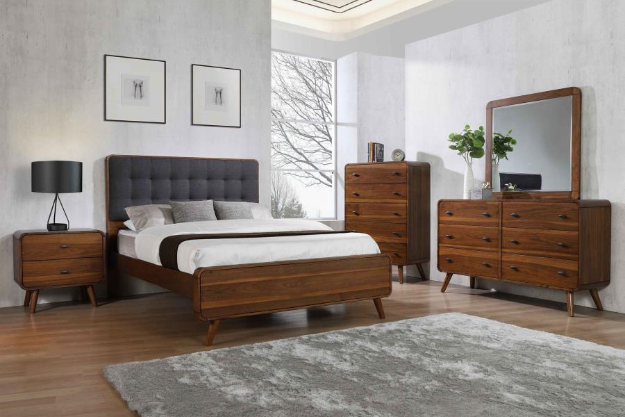 Queen Platform Bed Dark Walnut $619.99+TX