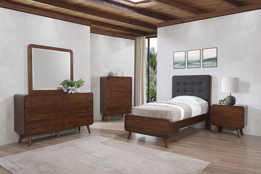 Twin Platform Bed Dark Walnut $499.99+TX