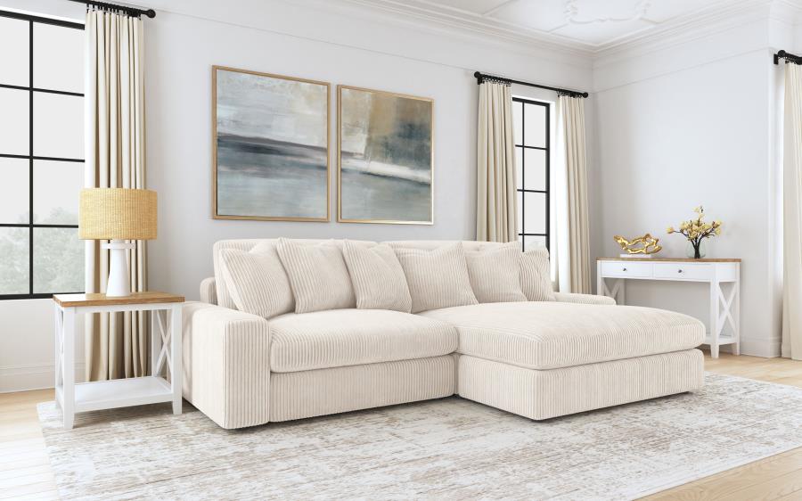 Upholstered Reversible Chaise Sectional Sofa Sand $1629.99+TX
