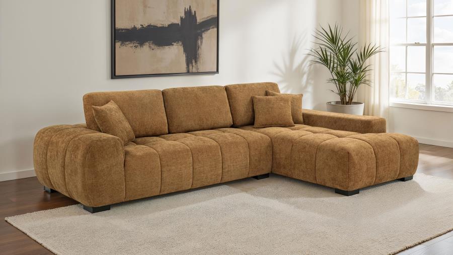 Upholstered Sectional Chaise Sofa Amber $1389.99+TX