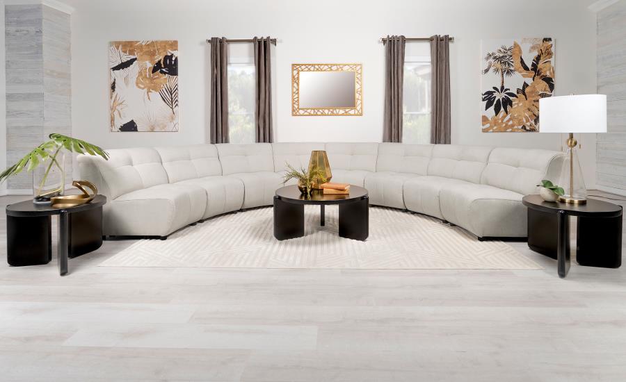 8-piece Upholstered Modular Sectional Sofa Ivory $2549.99+TX
