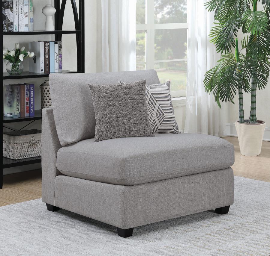 Upholstered Armless Chair Grey $429.99+TX