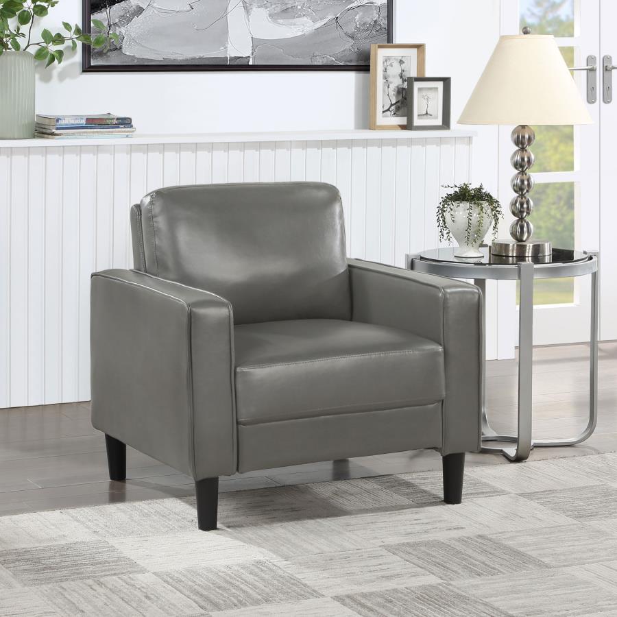 Upholstered Track Arm Accent Chair Grey $269.99+TX