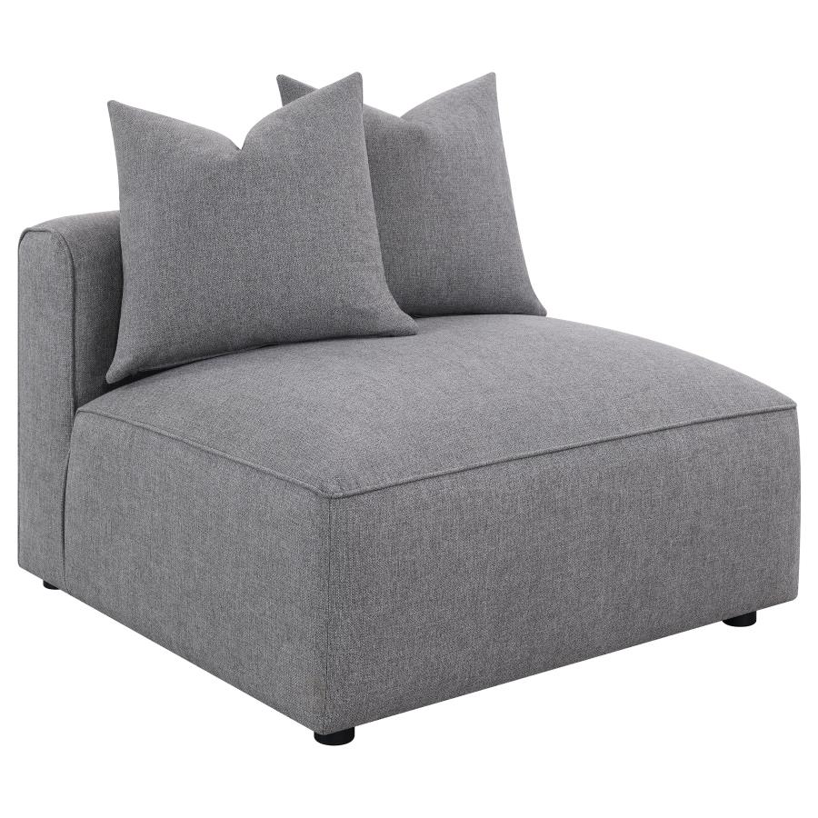 Upholstered Armless Chair Grey $399.99+TX