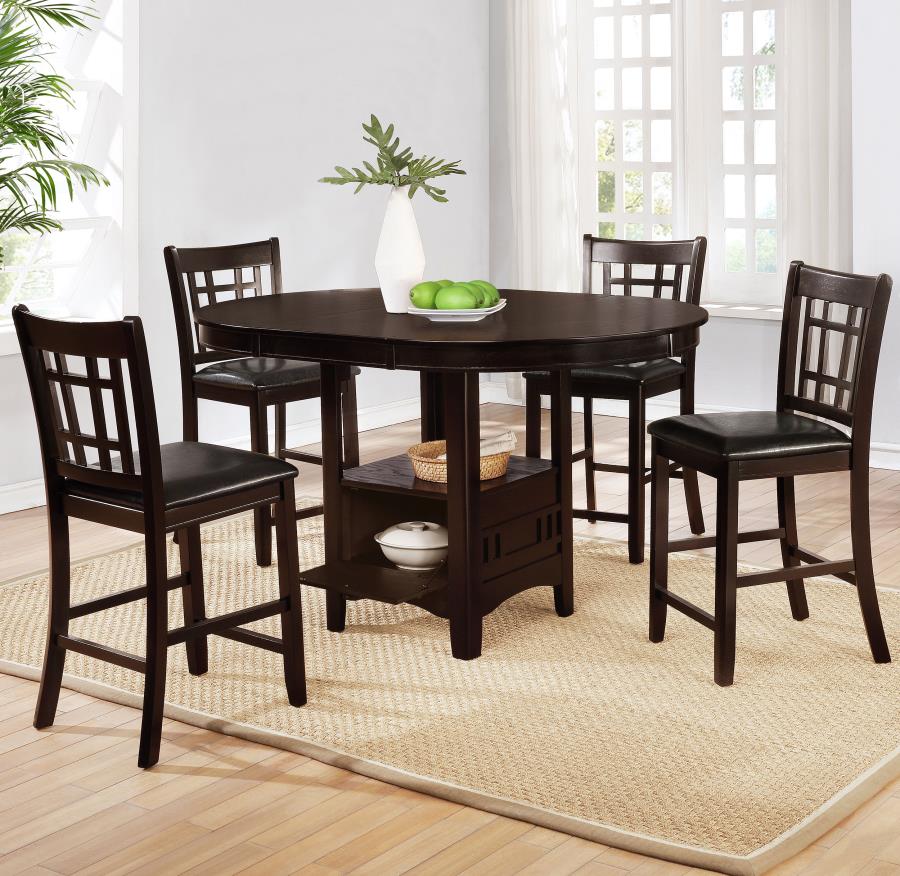 5-piece Oval Counter Height Dining Set Espresso $829.99+TX