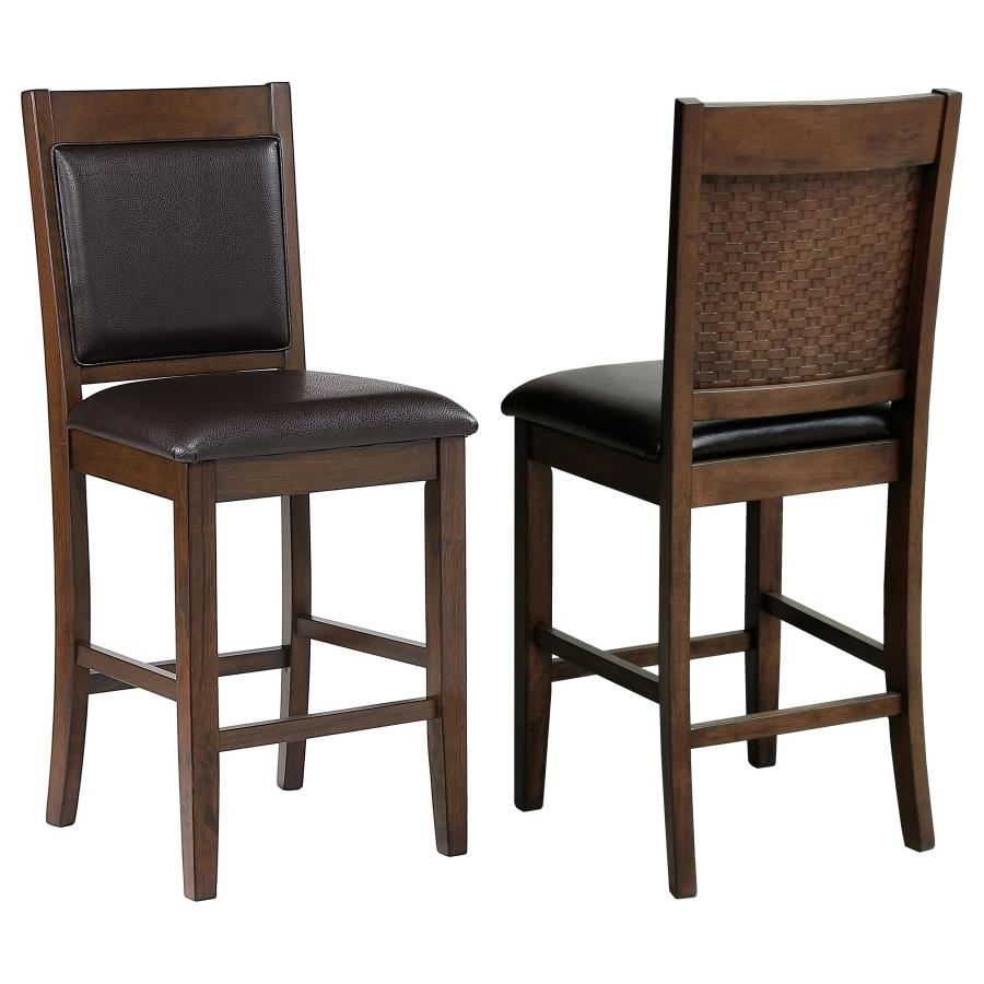 Upholstered Counter Chair Walnut (Set of 2) $229.99+TX(Set Of 2)