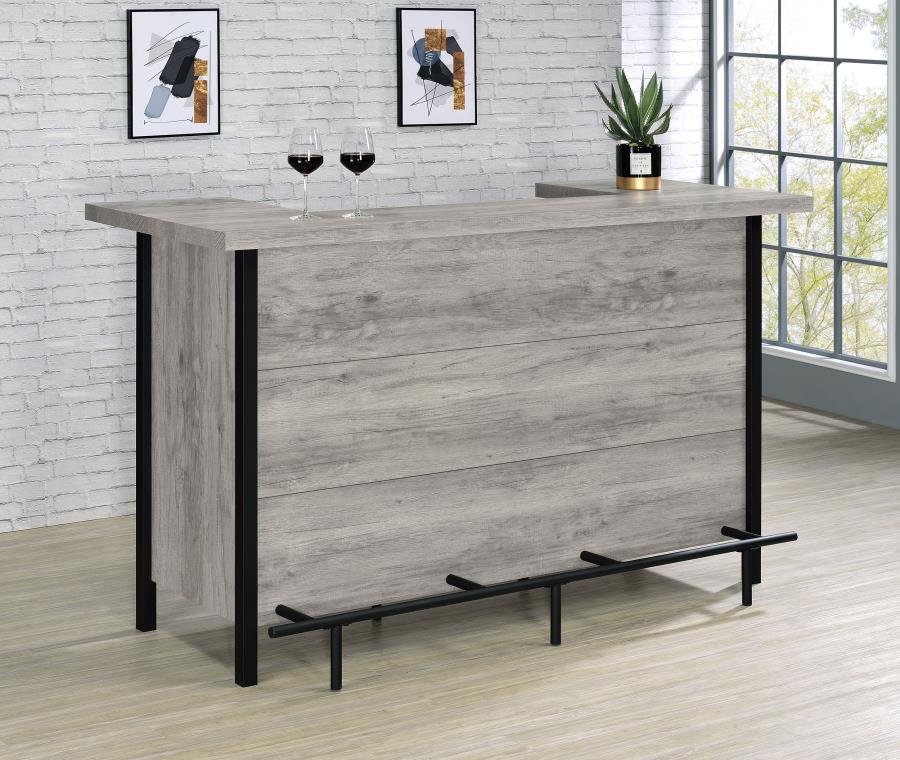 Freestanding Home Bar Wine Cabinet Grey Driftwood $509.99+TX
