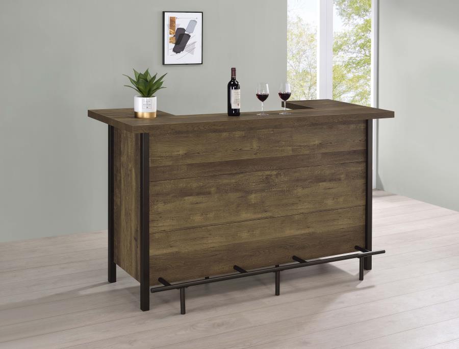 Freestanding Home Bar Wine Cabinet Rustic Oak $509.99+TX