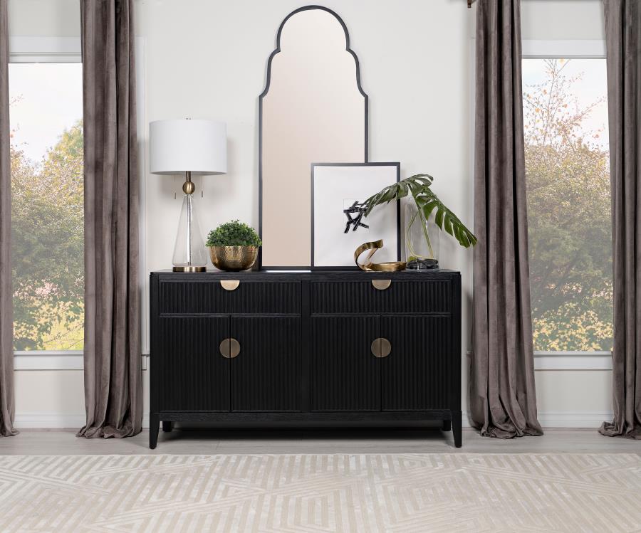4-door Sideboard Buffet Storage Cabinet Black $899.99+TX