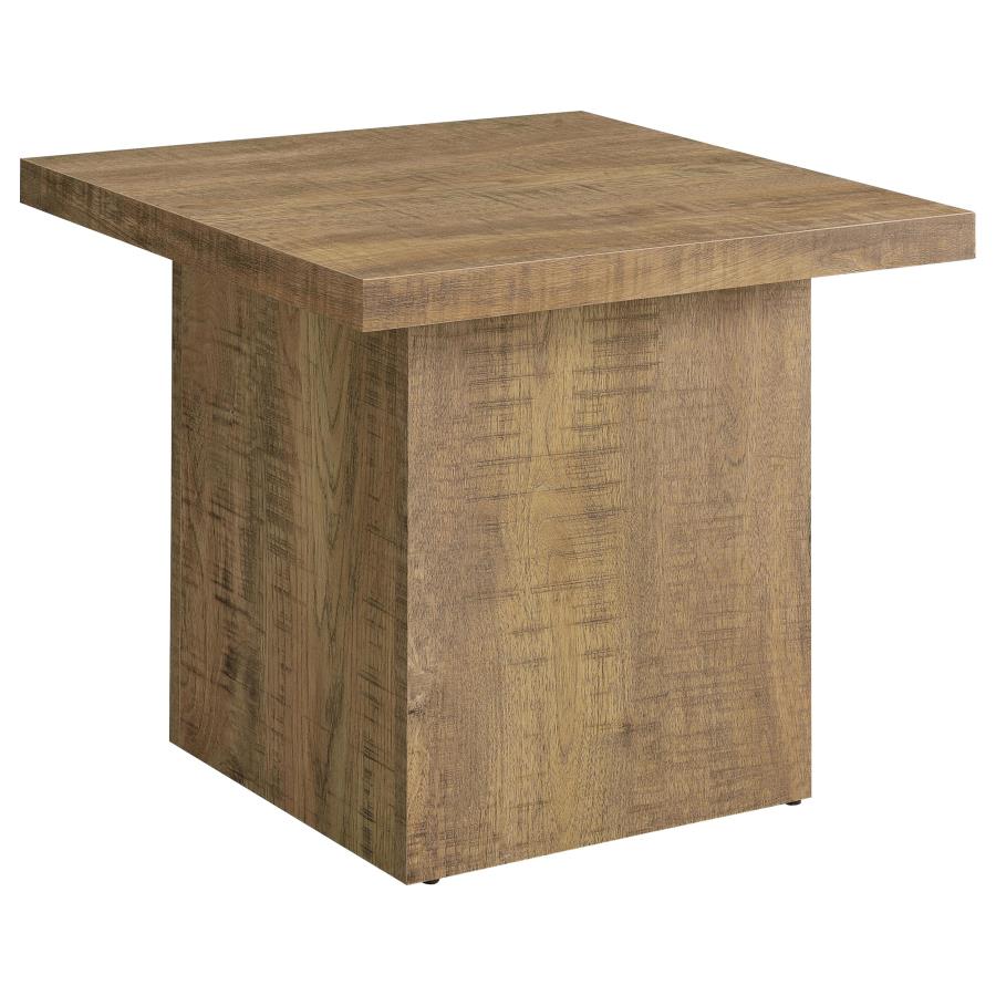 Square Engineered Wood End Table Mango Brown $129.99+TX