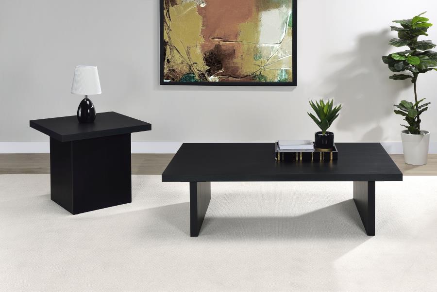 2-piece Rectangular Coffee and End Table Set Black $339.99+TX