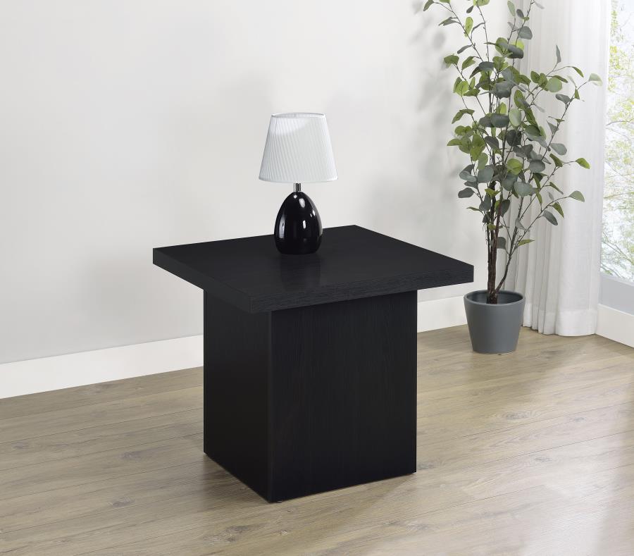Square Engineered Laminate End Side Table Black $129.99+TX