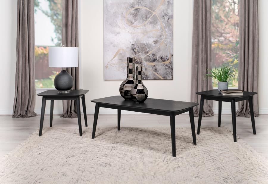 3-piece Rectangular Coffee Table Set Black $339.99+TX