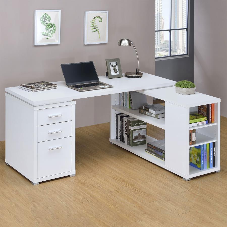 60-inch 3-drawer L-Shape Computer Desk White $439.99+TX