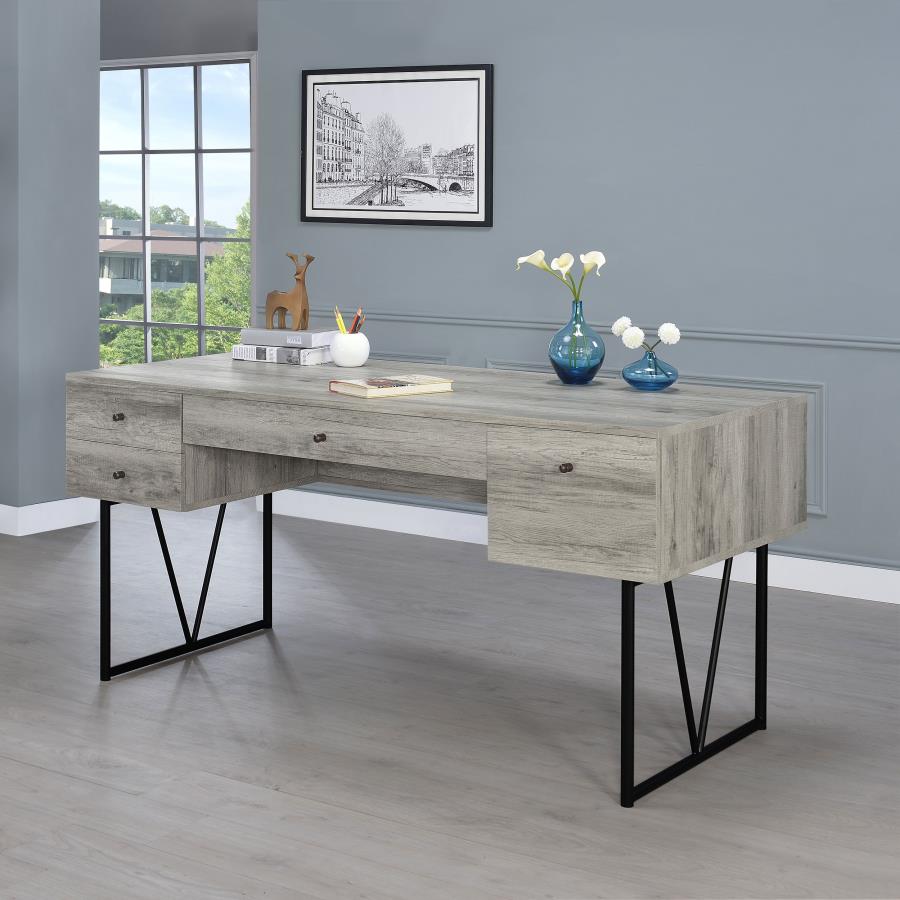 63-inch 4-drawer Writing Desk Grey Driftwood $409.99+TX
