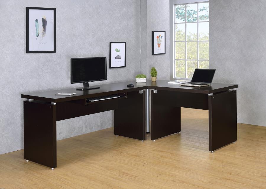 83-inch L-Shaped Office Computer Desk Cappuccino $499.99+TX