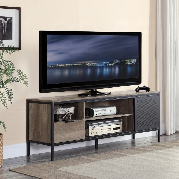 Rustic Oak & Black Finish TV Stand $259.99+TX
