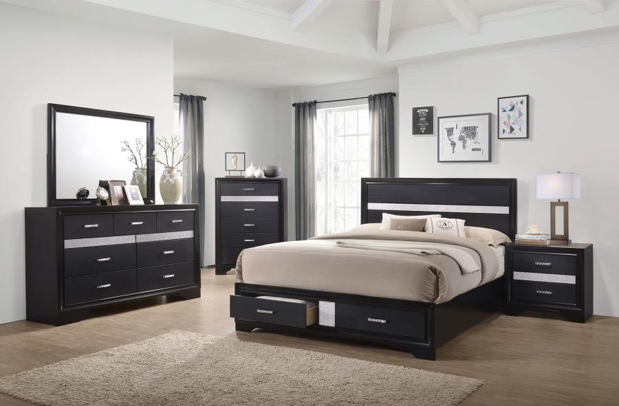 54-inch Upholstered Queen Panel Bed Black $459.99+TX