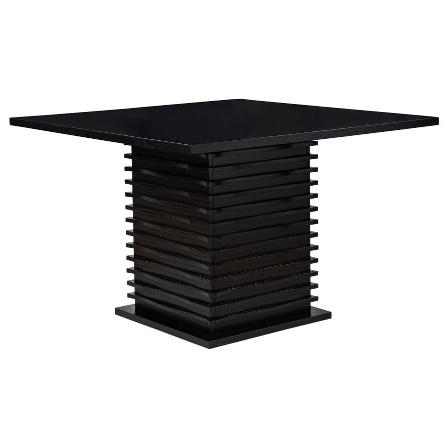 Square 54-inch Counter Height Dining Table Black 