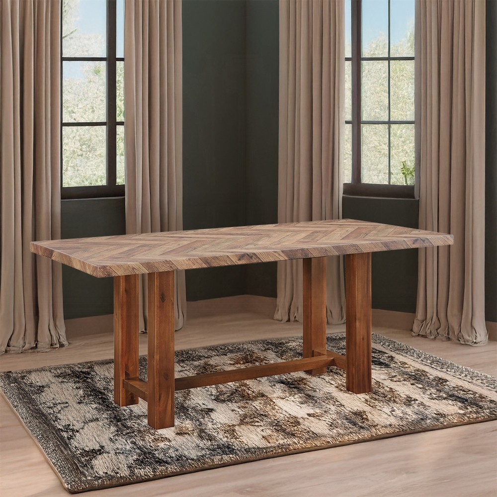 71"-inch Rectangular Wood Dining Table Brown Finish $369.99+TX