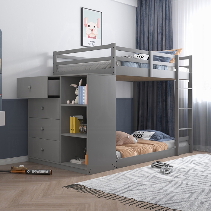 Twin/Twin Bunk Bed W