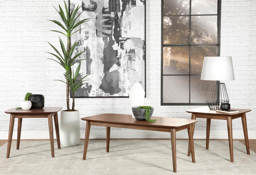 3-piece Rectangular Coffee Table Set Natural Walnut $339.99+TX