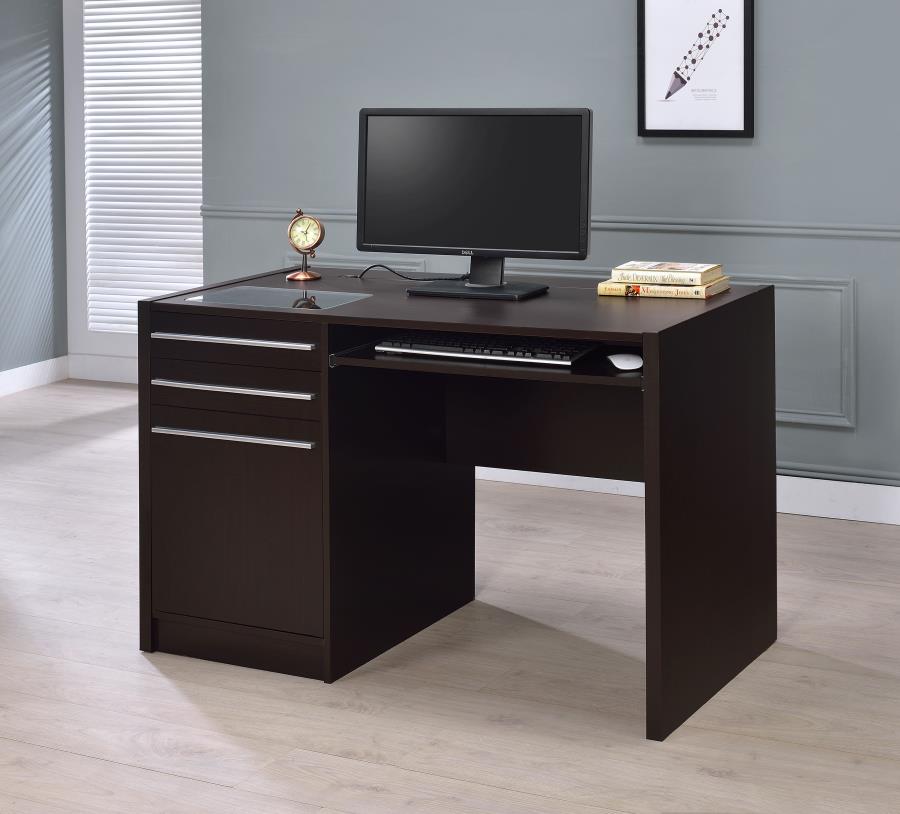 47-inch 2-drawer Office Desk with Cabinet Cappuccino $379.99+TX
