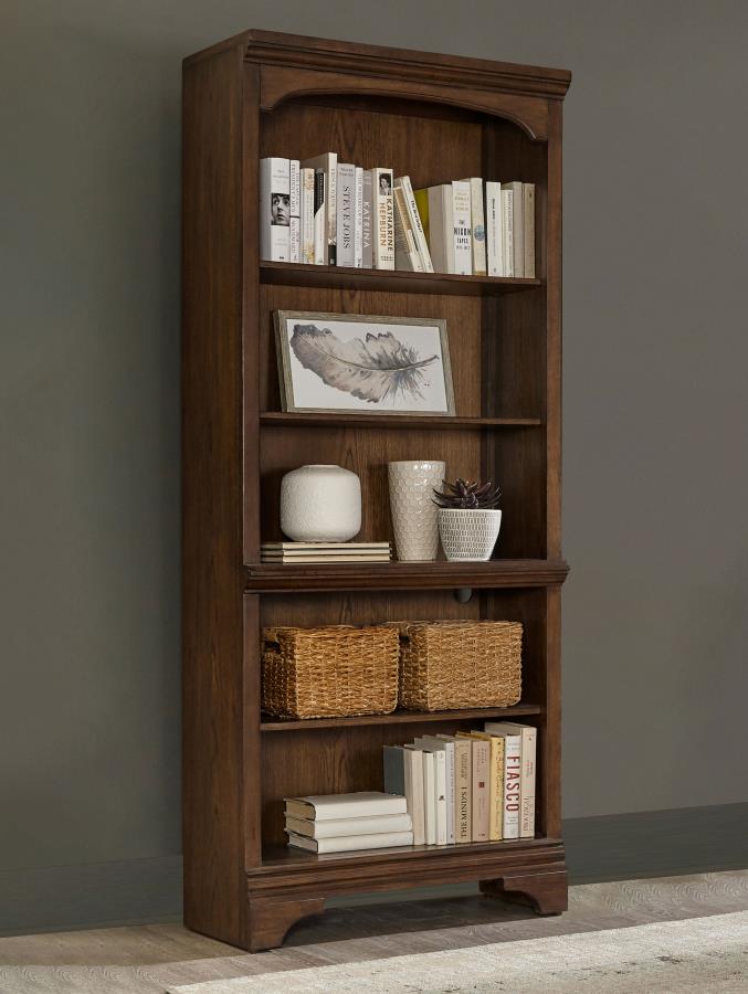 78-inch 5-shelf Bookcase Burnished Oak $659.99+TX