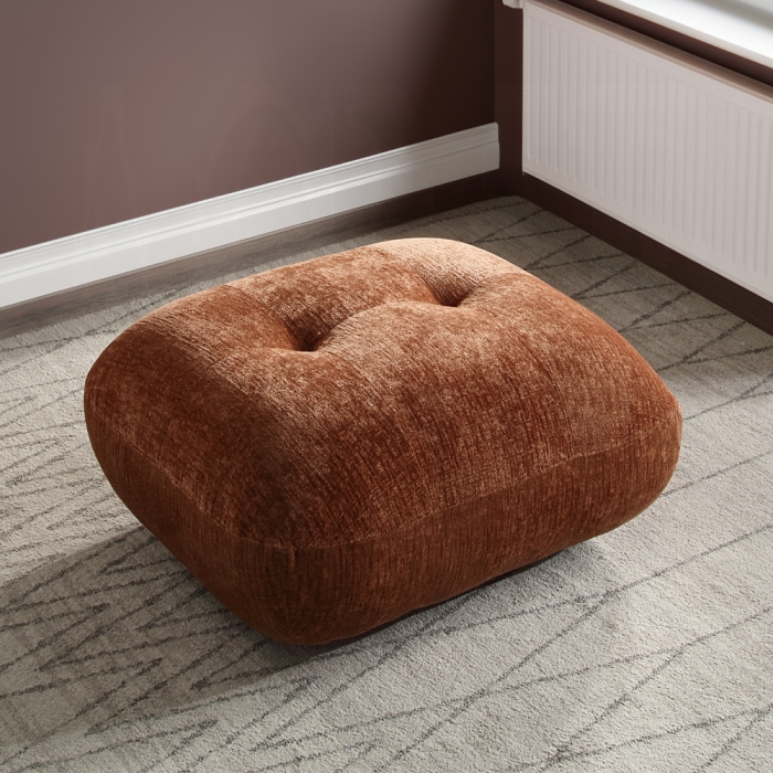 Rust Brown Chenille Ottoman $339.99+TX