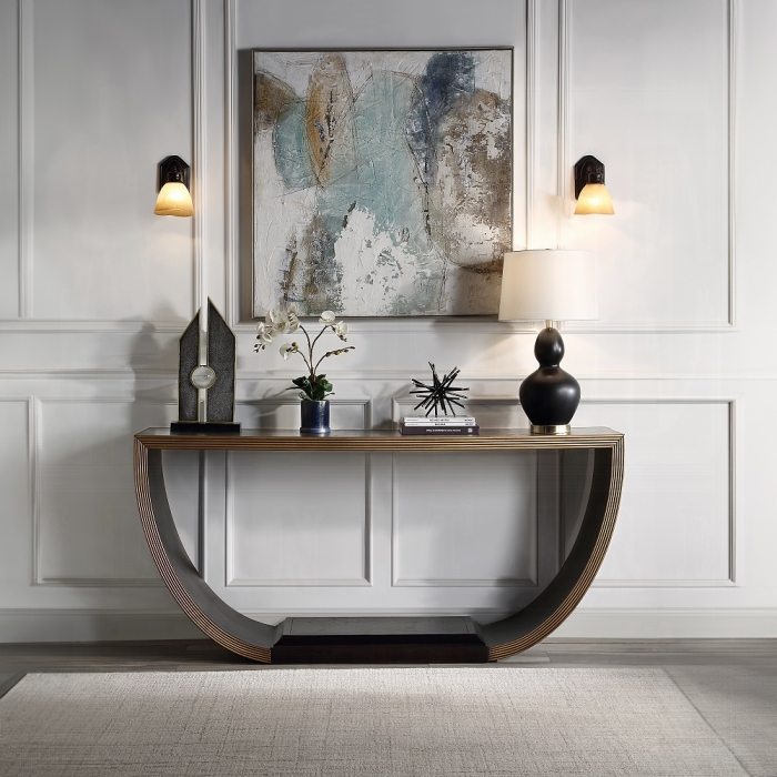 Black & Gold Finish Console Table $939.99+TX