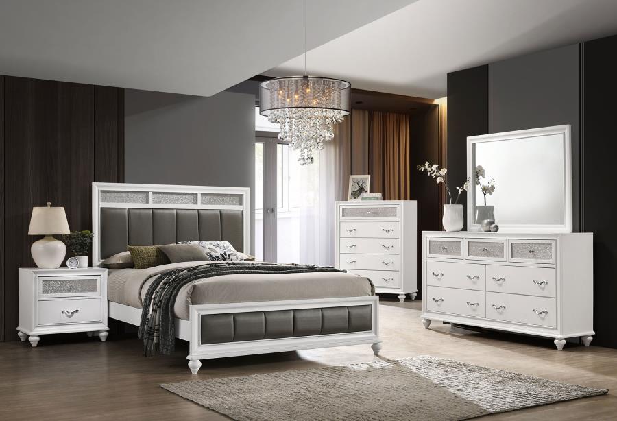 Wood Queen Panel Bed White $479.99+TX