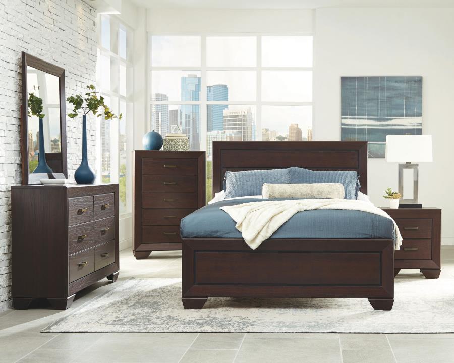 Wood Queen Panel Bed Dark Cocoa $309.99+TX