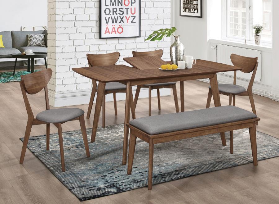 6-piece Butterfly Leaf Dining Set Natural Walnut $819.99+ TX